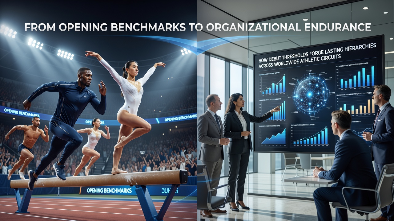 Athletes competing in various global sports circuits demonstrating early career benchmarks