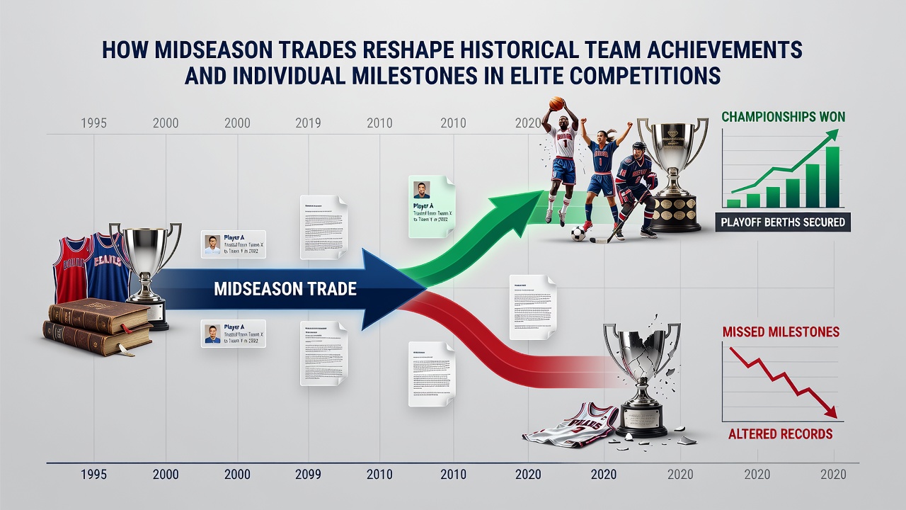 Athletes celebrating after a successful midseason trade integration during a championship parade