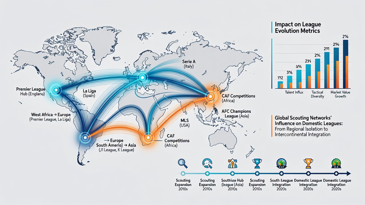 Data visualization of scouting routes and player migration between continents