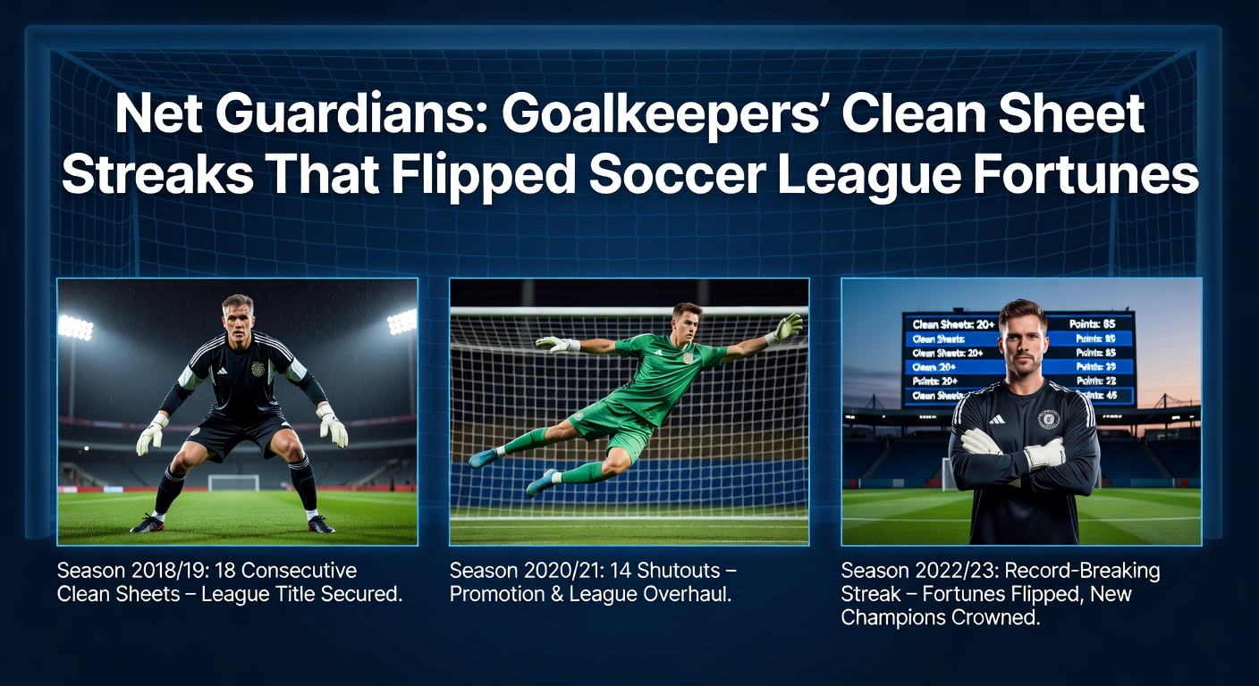 Goalkeeper diving to block a powerful shot in a packed stadium, symbolizing unbreakable defense during a clean sheet streak