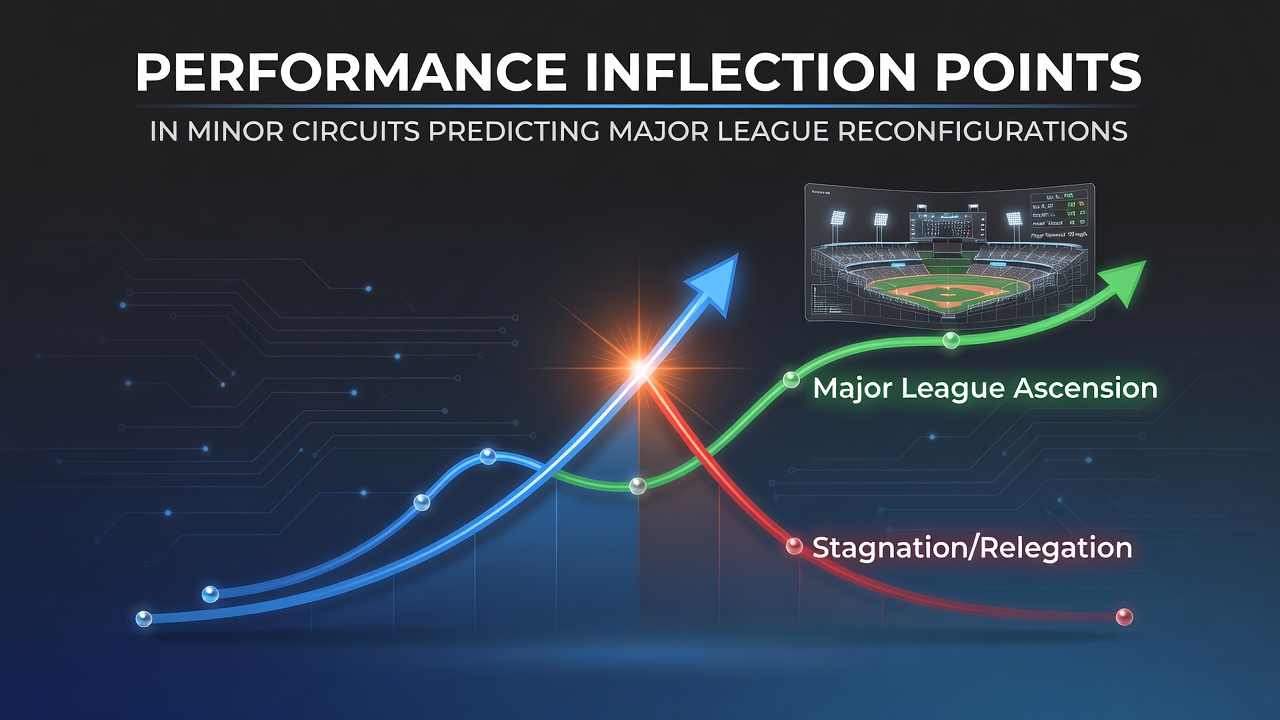 Chart showing performance metrics from minor league circuits overlaid with major league reconfiguration timelines